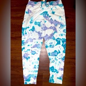 NWT Victoria's secret PINK tye dye paint splatter supersoft jogger pants